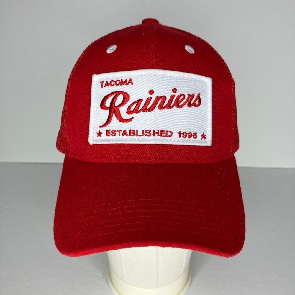 Tacoma Rainiers Hat Men's Adjustable Red Mesh Baseball Cap